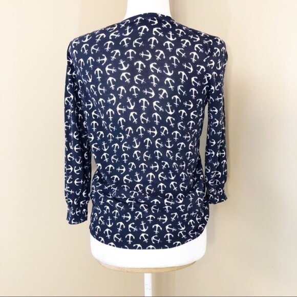 J. Crew The Clare Cardigan Anchor Print - S - Picture 4 of 9